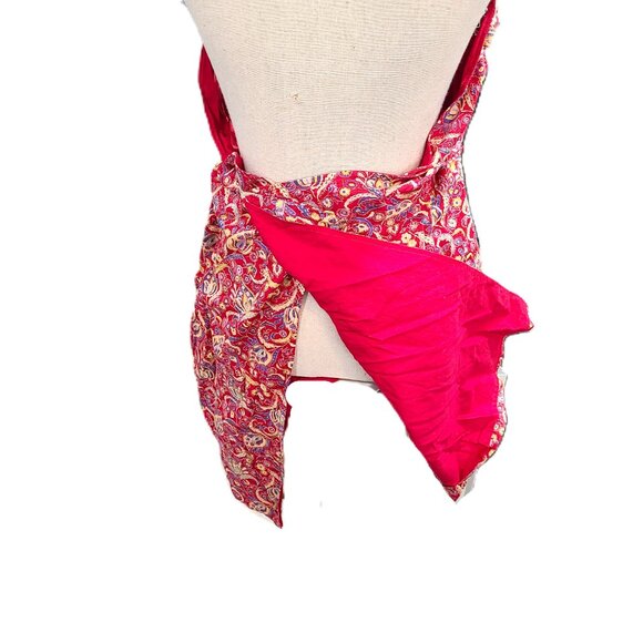 Express 5 6 Wrap Dress Red Floral Sundress Casual Summer Flower Juniors Women - Picture 4 of 10